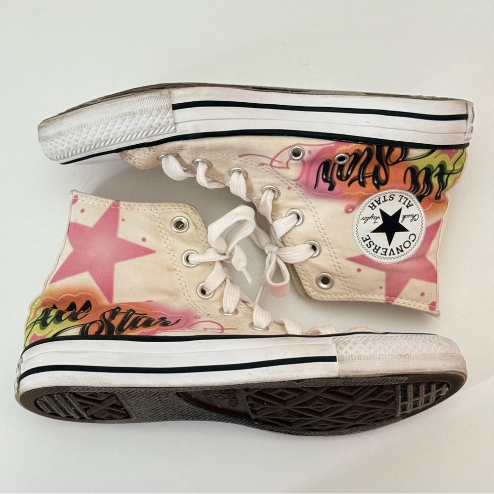 Chuck Taylor All Star Converse Airbrush Graffiti Size Women 7 | Men 5 - Picture 5 of 13